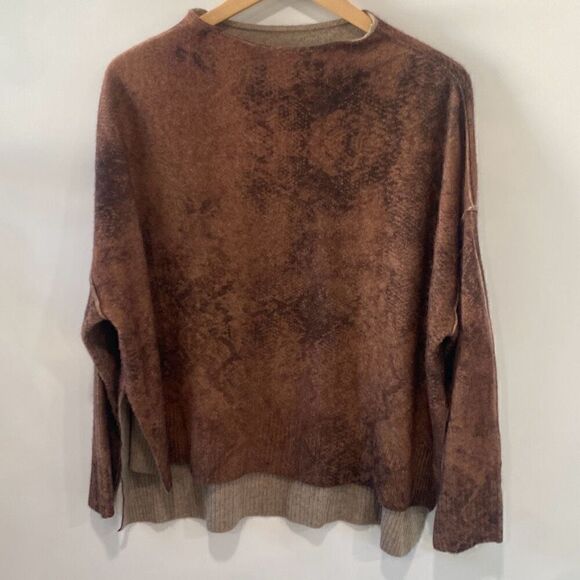 Pilcro Womens Pullover Dolman Cashmere Long Sleeve Sweater Brown Size Medium - Picture 1 of 7